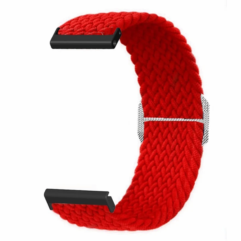 Suunto Spartan Sport Wrist HR Baro / Suunto 7 Watch Strap 24mm Braided Nylon Band - Pink+White