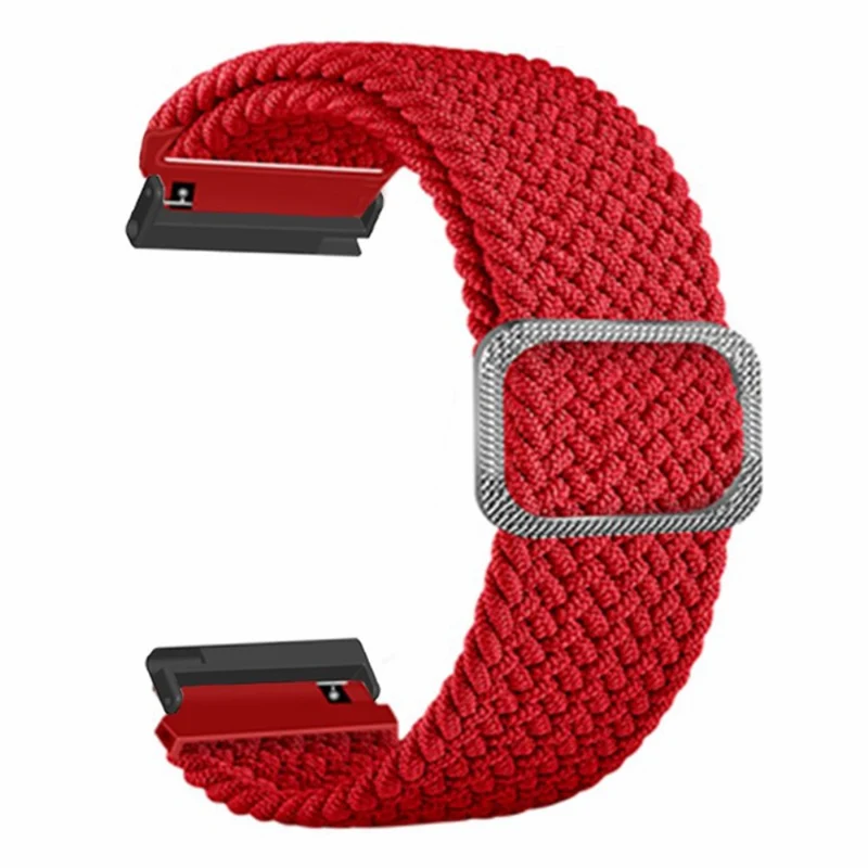 Suunto Spartan Sport Wrist HR Baro / Suunto 7 Watch Strap 24mm Braided Nylon Band - Pink+White