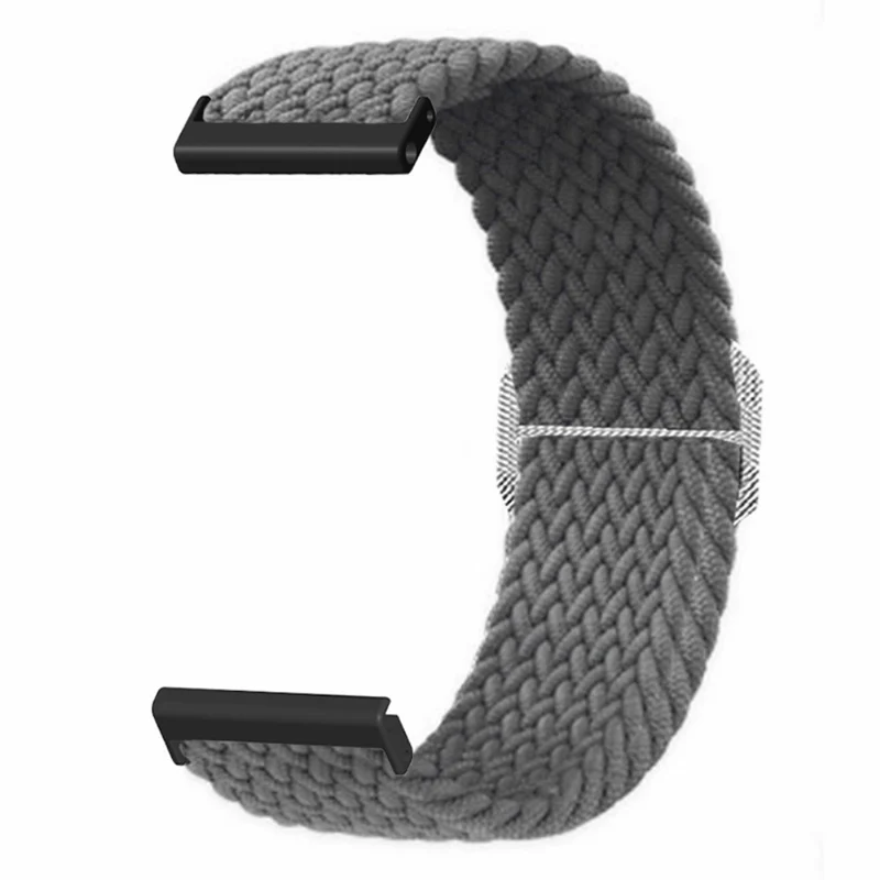 Suunto Spartan Sport Wrist HR Baro / Suunto 7 Watch Strap 24mm Braided Nylon Band - Pink+White