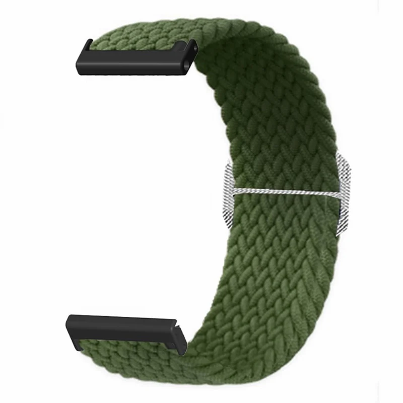 Suunto Spartan Sport Wrist HR Baro / Suunto 7 Watch Strap 24mm Braided Nylon Band - Pink+White