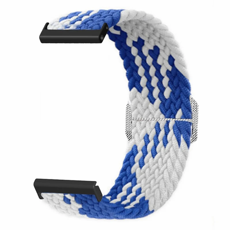 Suunto Spartan Sport Wrist HR Baro / Suunto 7 Watch Strap 24mm Braided Nylon Band - Pink+White