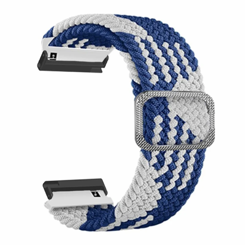 Suunto Spartan Sport Wrist HR Baro / Suunto 7 Watch Strap 24mm Braided Nylon Band - Pink+White