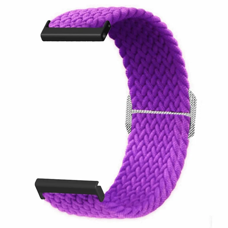 Suunto Spartan Sport Wrist HR Baro / Suunto 7 Watch Strap 24mm Braided Nylon Band - Pink+White