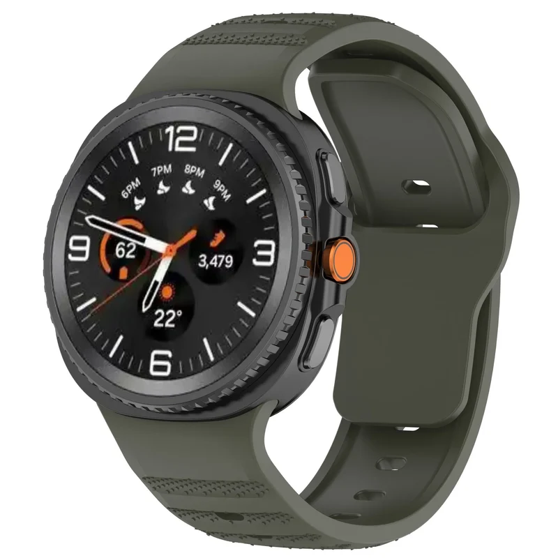Samsung Galaxy Watch 9 - 40mm Outdoor Silikonarmband (Dunkelgrün)