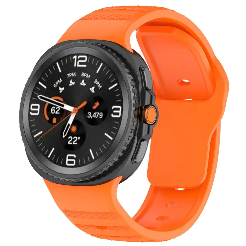 Samsung Galaxy Watch 9 - 44mm Outdoor Silikonarmband (Orange)
