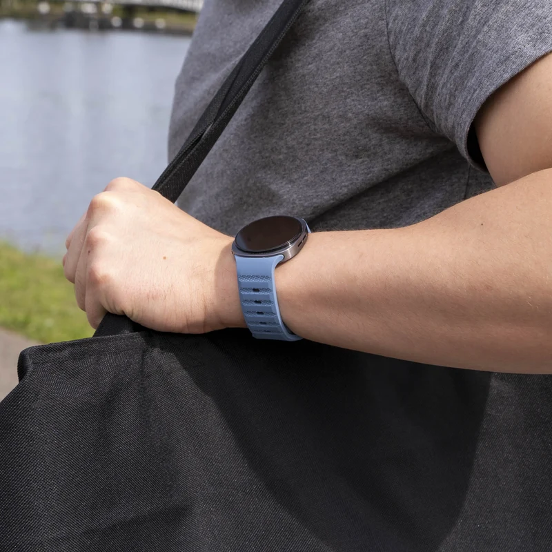 Samsung Galaxy Watch 9 - 40mm Outdoor Silikonarmband (Graublau)