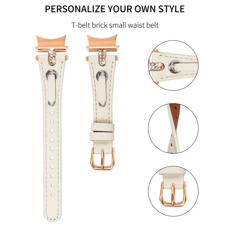 Samsung Galaxy Watch4 / Watch5 - Genuine Cow Leather Watchband