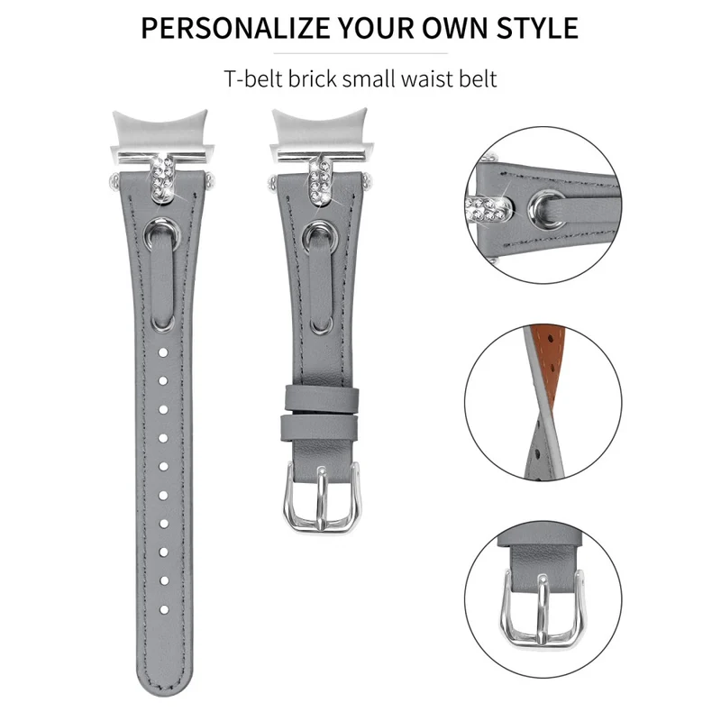 Samsung Galaxy Watch4 / Watch 5 - Watch Band with Genuine Cow Leather