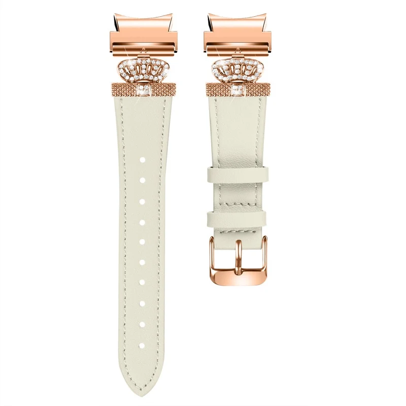 Smart Watch Strap Samsung Galaxy Watch4 / Watch 5 Genuine Cow Leather Band - Apricot