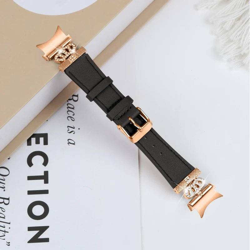 Smart Watch Strap Samsung Galaxy Watch4 / Watch 5 Genuine Cow Leather Band - Apricot