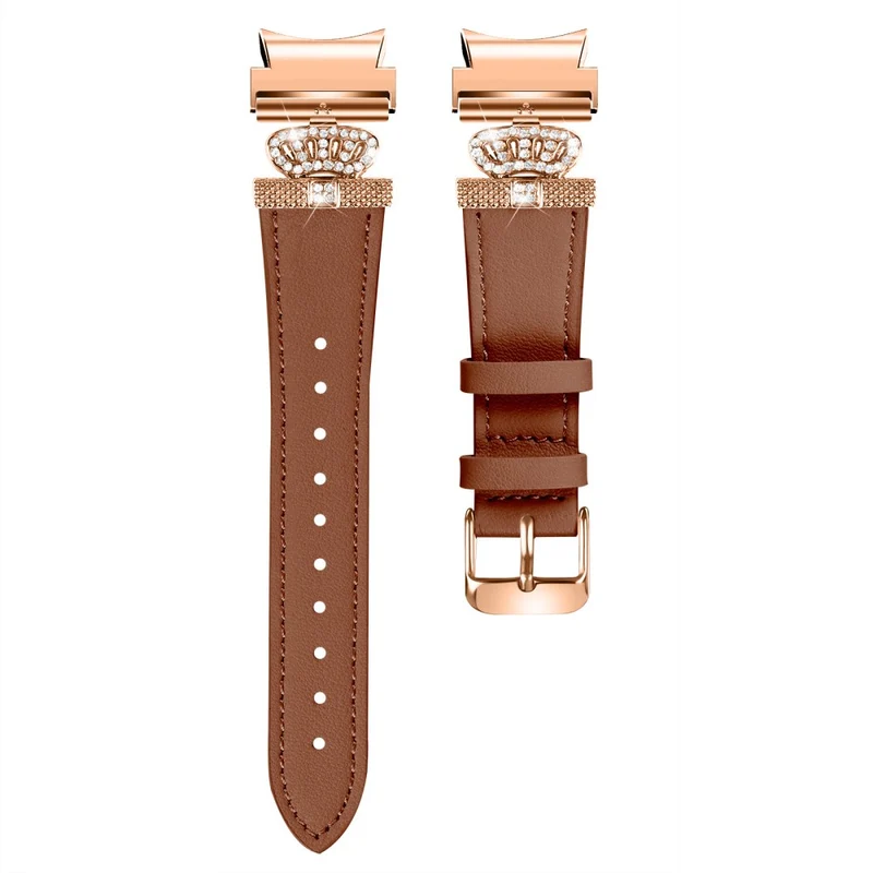 Smart Watch Strap Samsung Galaxy Watch4 / Watch 5 Genuine Cow Leather Band - Apricot
