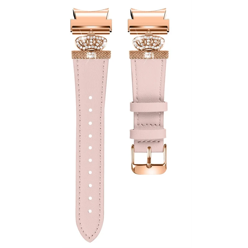Smart Watch Strap Samsung Galaxy Watch4 / Watch 5 Genuine Cow Leather Band - Apricot