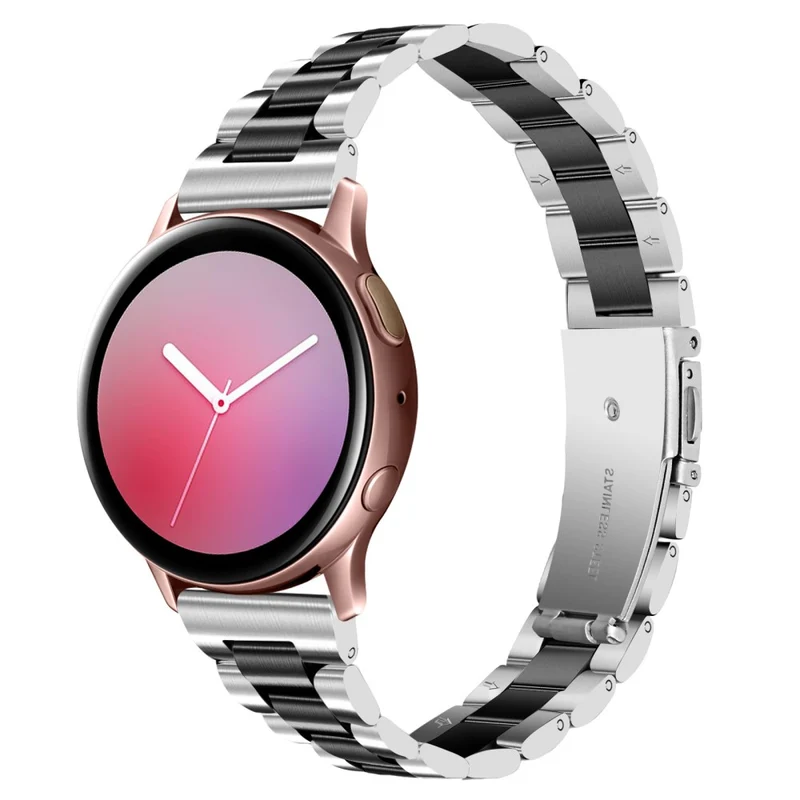 Samsung Galaxy Watch5 / Watch4 316L Stainless Steel 3-Bead Watch Strap 20mm Replace Band