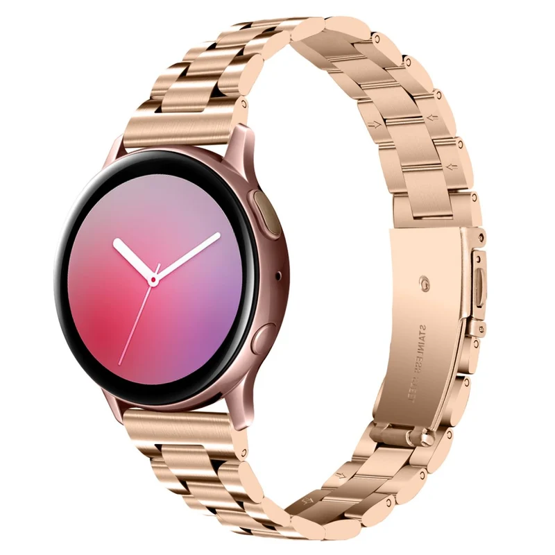Samsung Galaxy Watch5 / Watch4 316L Stainless Steel 3-Bead Watch Strap 20mm Replace Band