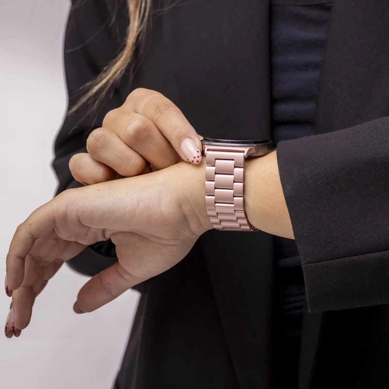 Bandz Samsung Galaxy Watch 9 - 40mm Stahlarmband 'Classic' (Rosa)