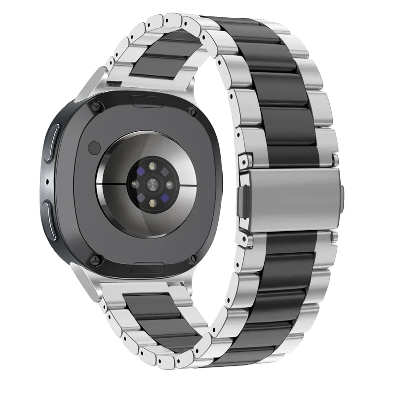 Bandz Samsung Galaxy Watch 9 - 40mm Stahlarmband 'Classic' (Silber/Schwarz)