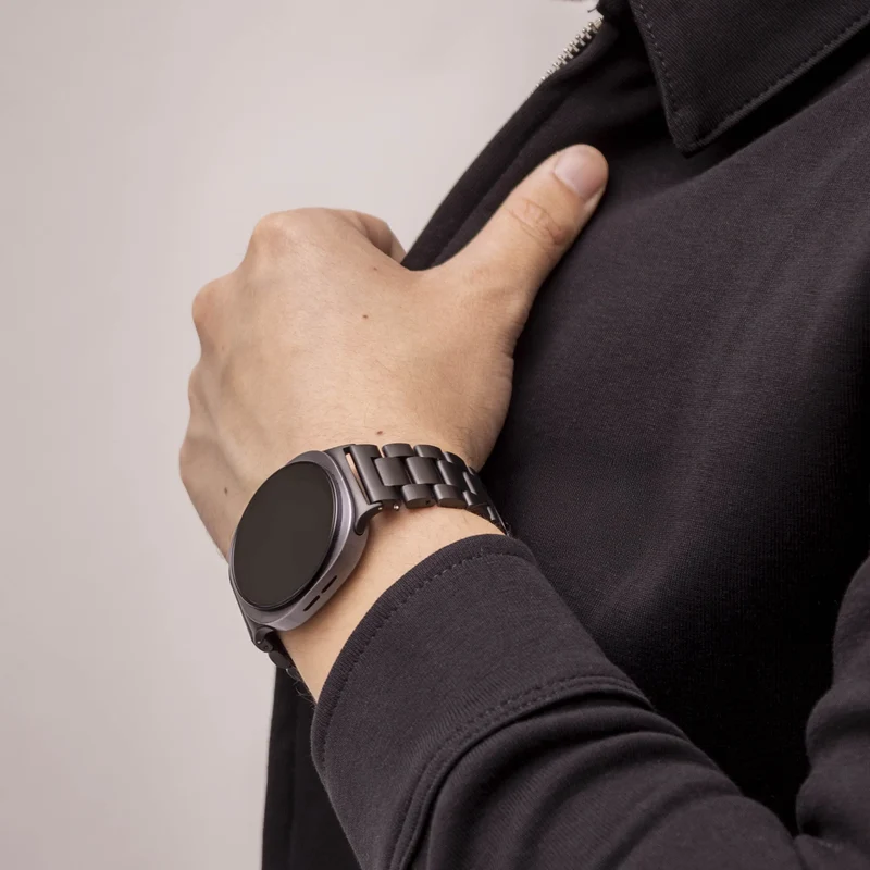 Bandz Samsung Galaxy Watch 9 - 44mm Stahlarmband 'Classic' (Schwarz)