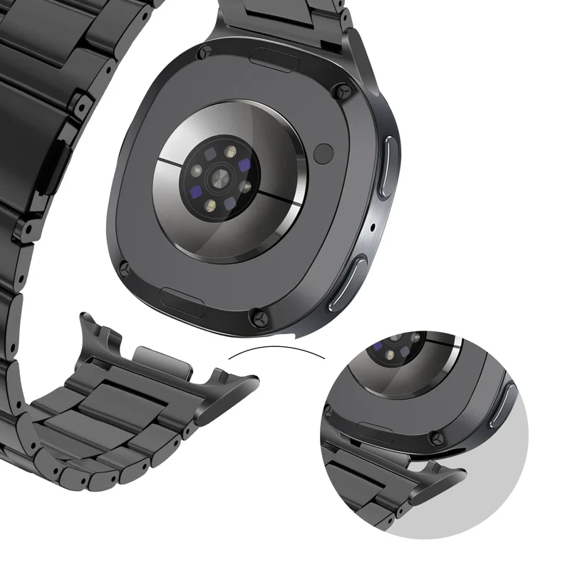 Bandz Samsung Galaxy Watch 9 - 44mm Stahlarmband 'Classic' (Schwarz)