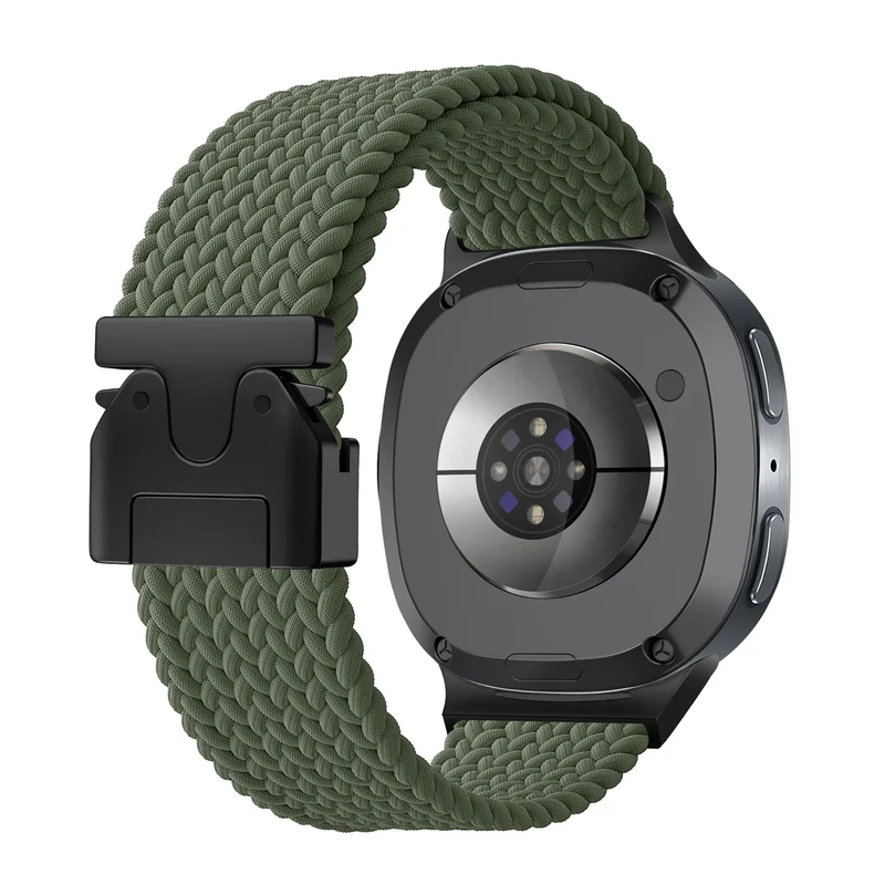 Samsung Galaxy Watch 9 - 40mm Geflochtenes Armband mit P-Schnalle (Armeegrün)