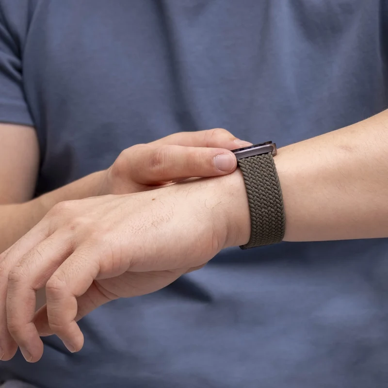 Samsung Galaxy Watch 9 - 40mm Geflochtenes Armband mit P-Schnalle (Armeegrün)