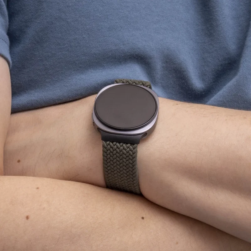 Samsung Galaxy Watch 9 - 40mm Geflochtenes Armband mit P-Schnalle (Armeegrün)