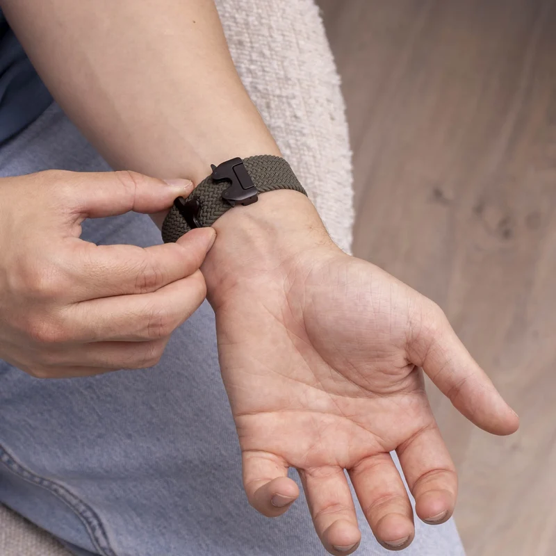 Samsung Galaxy Watch 9 - 40mm Geflochtenes Armband mit P-Schnalle (Armeegrün)
