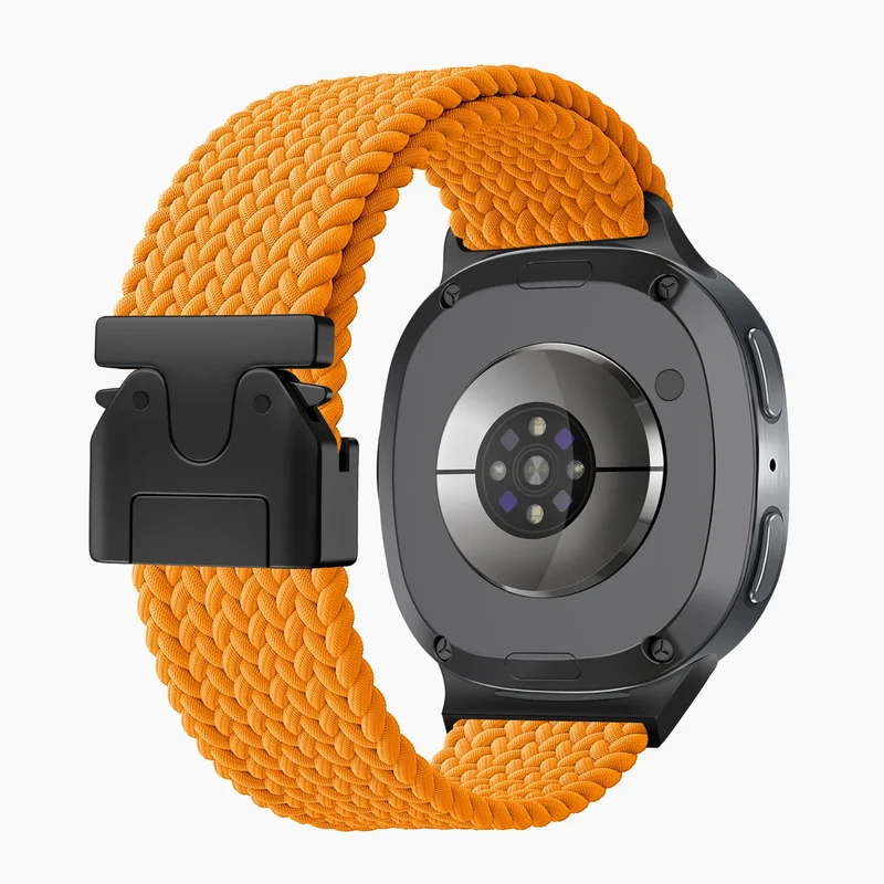 Samsung Galaxy Watch 9 - 44mm Geflochtenes Armband mit P-Schnalle (Orange)