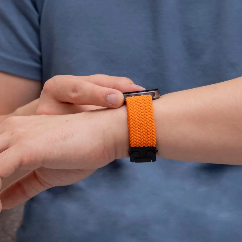 Samsung Galaxy Watch 9 - 44mm Geflochtenes Armband mit P-Schnalle (Orange)