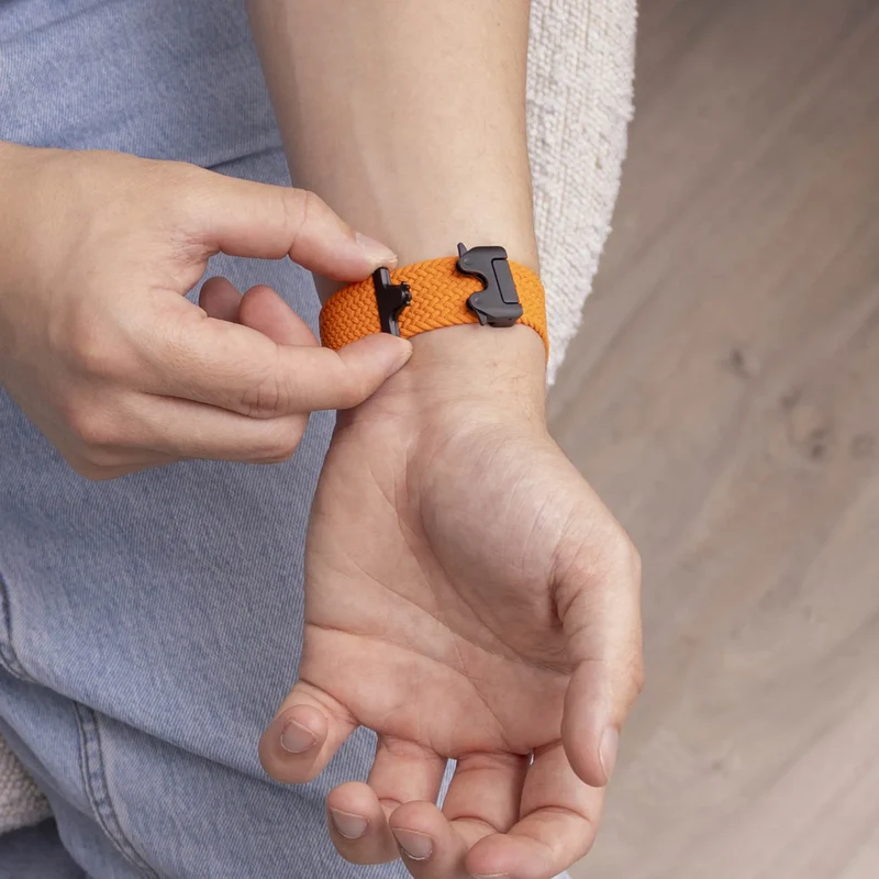 Samsung Galaxy Watch 9 - 44mm Geflochtenes Armband mit P-Schnalle (Orange)