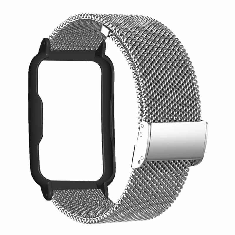 Milanese Metal Watch Band for Oppo Watch Free Replacement Wrist Strap with Watch Case