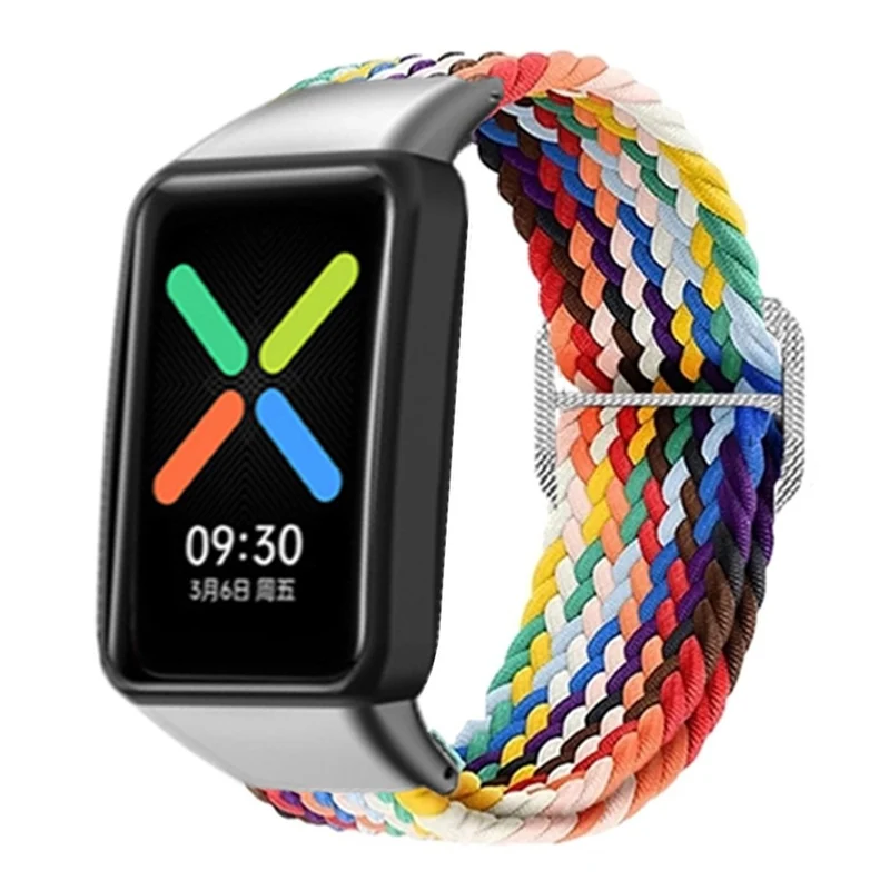 Braided Elastic Fabric Watch Band for OPPO Watch Free
