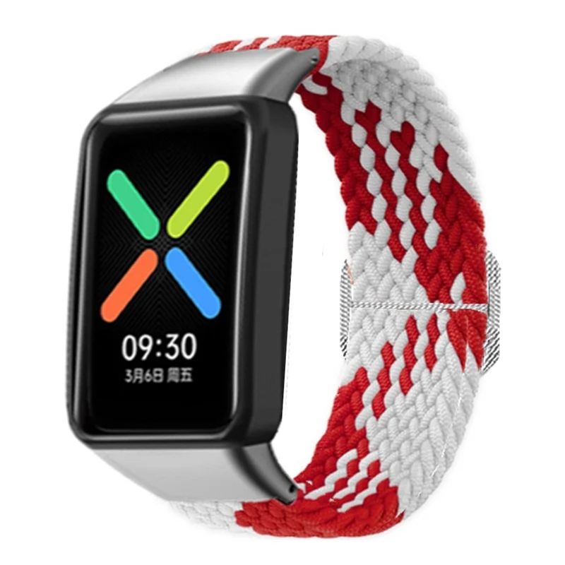 Braided Elastic Fabric Watch Band for OPPO Watch Free