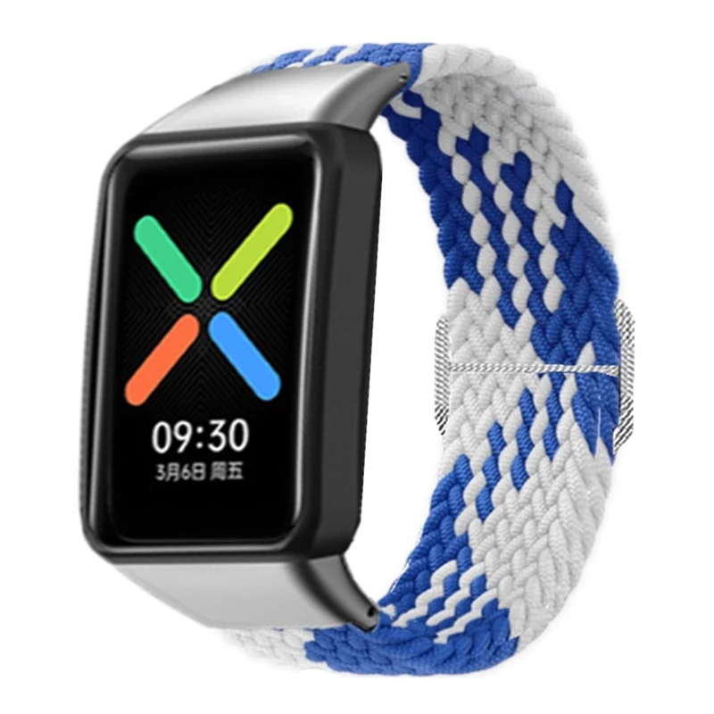 Braided Elastic Fabric Watch Band for OPPO Watch Free