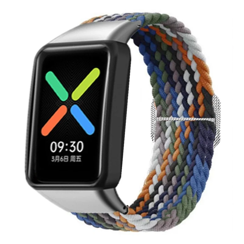 Braided Elastic Fabric Watch Band for OPPO Watch Free
