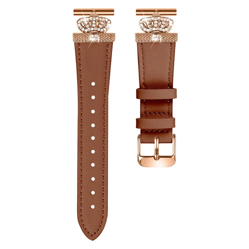 Misfit Vapor Watch Band Crown Connector Cowhide Replacement Strap - Apricot