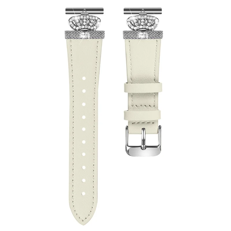 Misfit Vapor Cowhide Watch Band Rhinestone Crown Design Replace Strap
