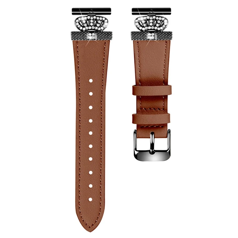 Misfit Vapor Cowhide Watch Band Crown Shape Connector Replacement Strap
