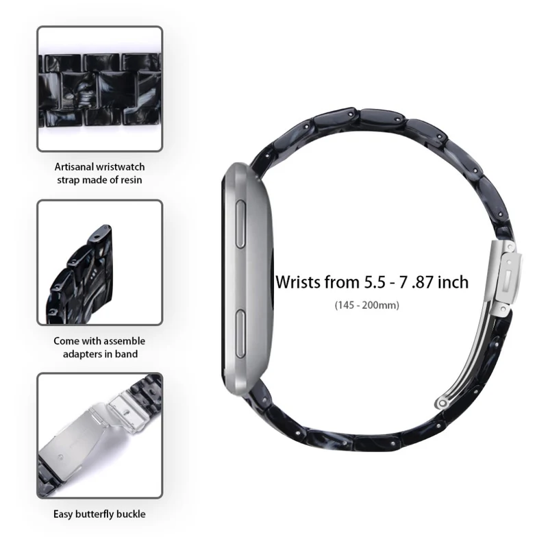 Misfit Vapor Resin Watch Strap Replacement Waterproof Watch Band - Chocolate