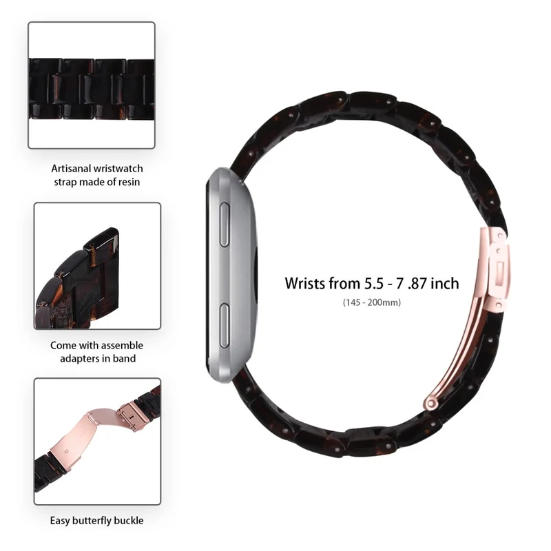 Misfit Vapor Resin Watch Strap Replacement Waterproof Watch Band - Chocolate