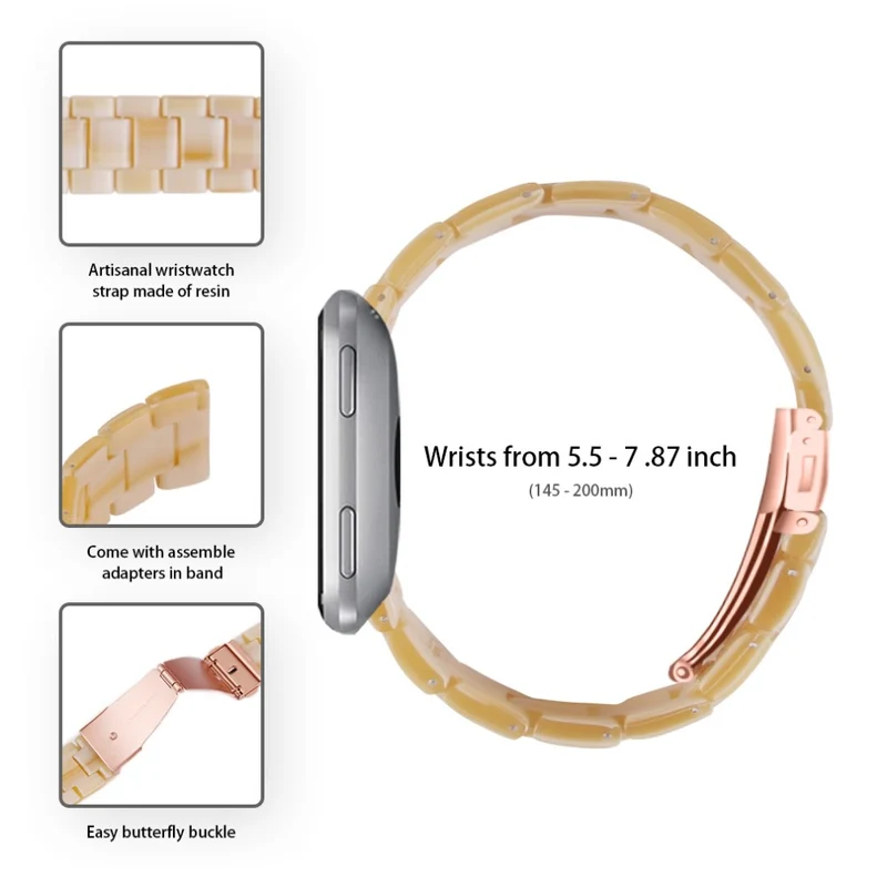 Misfit Vapor Resin Watch Strap Replacement Waterproof Watch Band - Chocolate