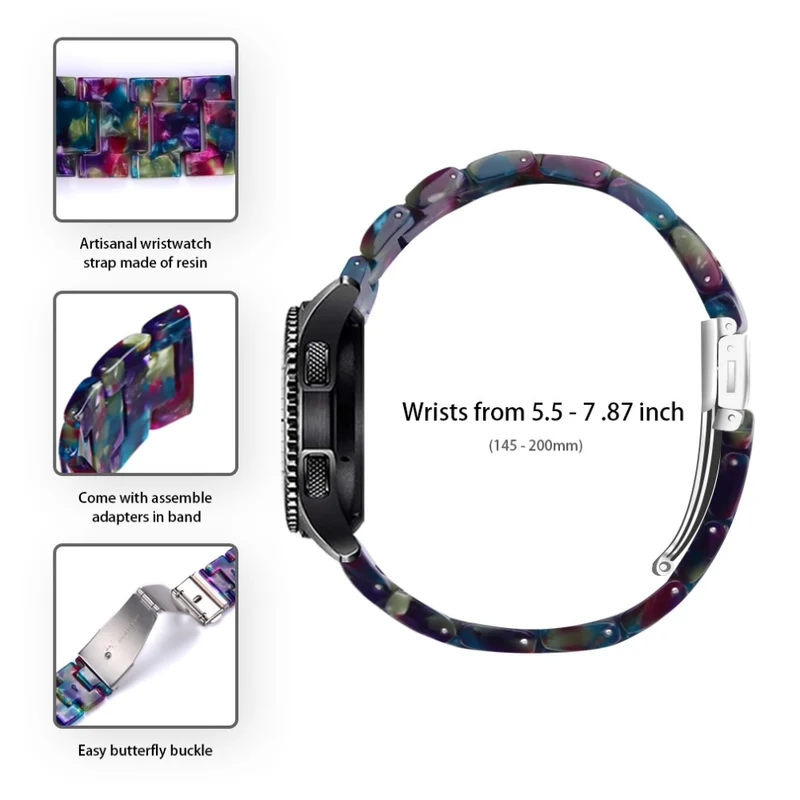 Misfit Vapor Resin Watch Strap Replacement Waterproof Watch Band - Chocolate