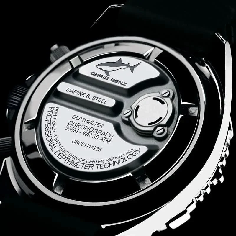 Chris Benz DEPTHMETER CB-C300-W-KBW Herrenuhr • 300m • Saphirglas