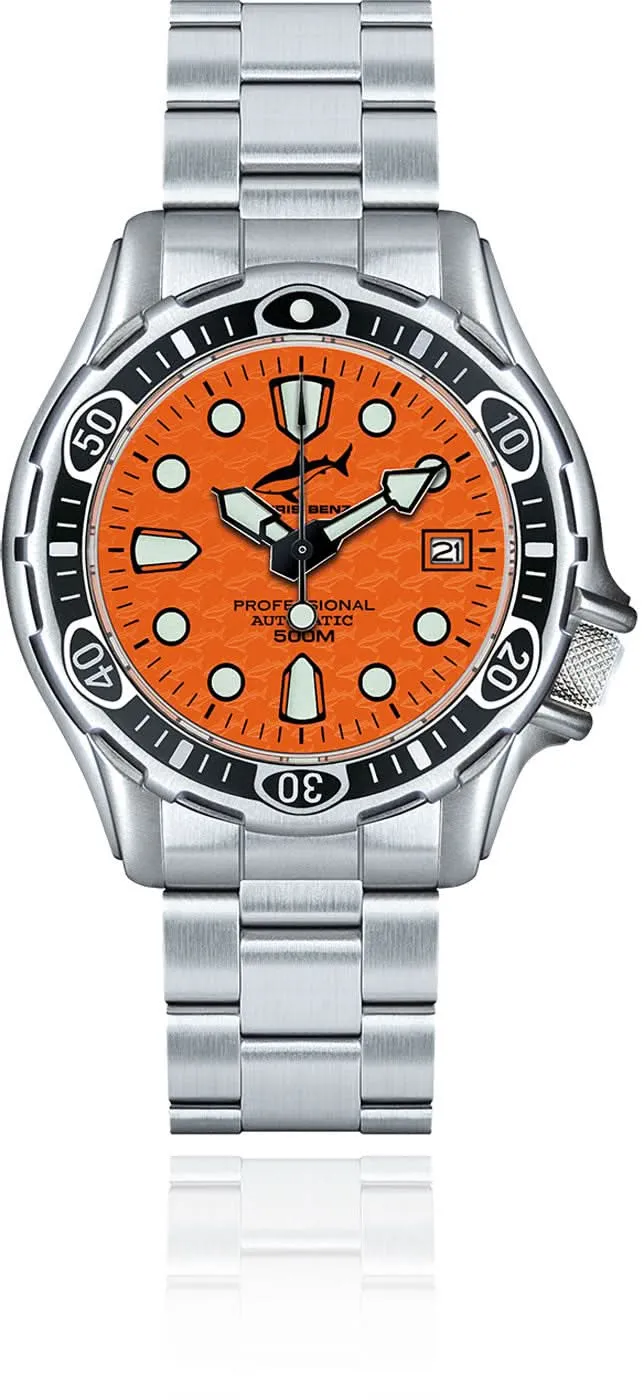 Chris Benz DEEP 500M Automatic CB-500A-O-MB Herrenuhr • 500m wasserdicht • Shark Proof