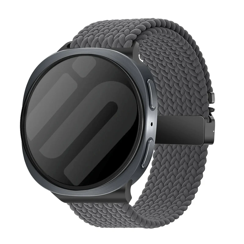 Samsung Galaxy Watch 9 - 40mm Geflochtenes Armband mit P-Schnalle (Dunkelgrau)