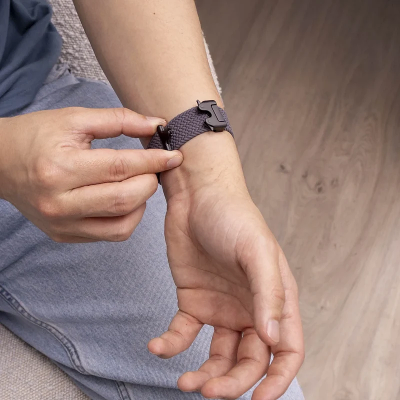 Samsung Galaxy Watch 9 - 40mm Geflochtenes Armband mit P-Schnalle (Dunkelgrau)