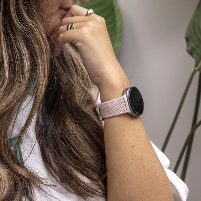 Samsung Galaxy Watch 9 - 40mm Geflochtenes Armband mit P-Schnalle (Rosa)