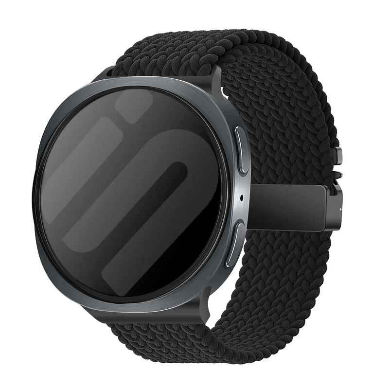 Samsung Galaxy Watch 9 - 40mm Geflochtenes Armband mit P-Schnalle (Schwarz)