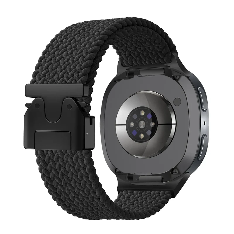 Samsung Galaxy Watch 9 - 40mm Geflochtenes Armband mit P-Schnalle (Schwarz)