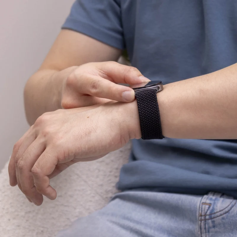 Samsung Galaxy Watch 9 - 40mm Geflochtenes Armband mit P-Schnalle (Schwarz)