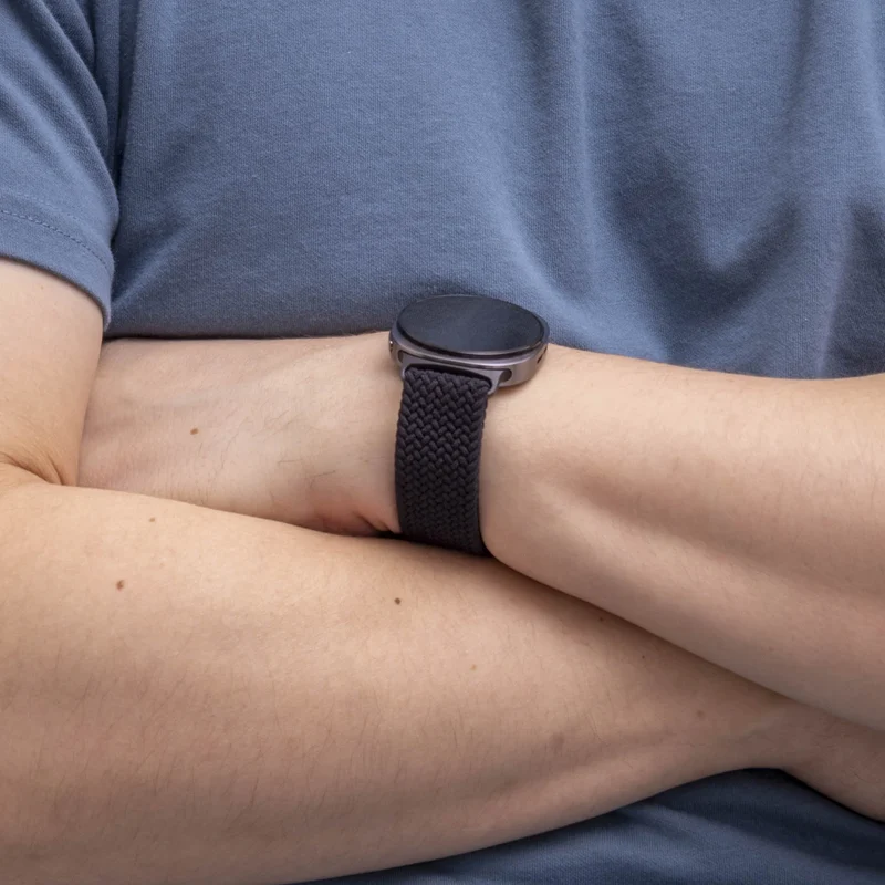 Samsung Galaxy Watch 9 - 40mm Geflochtenes Armband mit P-Schnalle (Schwarz)